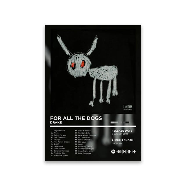 Lienzo musical retro para pared