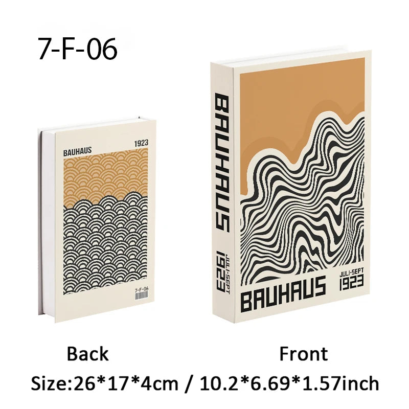 Libros Falsos Decorativos Lujo (Matisse/Bauhaus) | Caja Almacenamiento Oculta para Mesa - Casarae