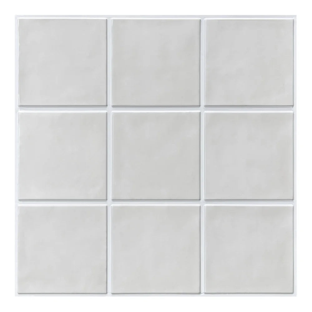 Azulejos Decorativos 3D Autoadhesivos de PVC (30x30cm) - Paneles "Pelar y Pegar" con Textura en Relieve, Resistentes al Agua y al Calor