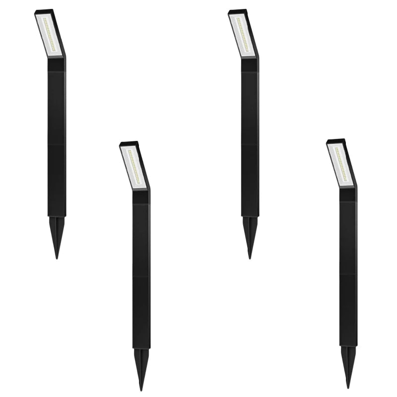 Set de Luces Solares de Camino (IP65 Impermeable) - Lámparas LED SMD Ultra-Brillantes con 3 Modos de Color y Tubo Reforzado