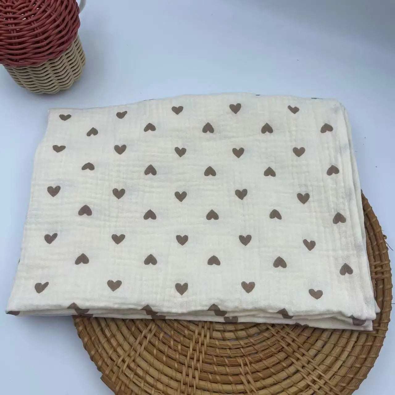 Manta de Muselina de Algodón con Estampado Floral - Envoltura Suave y Cubierta de Cochecito