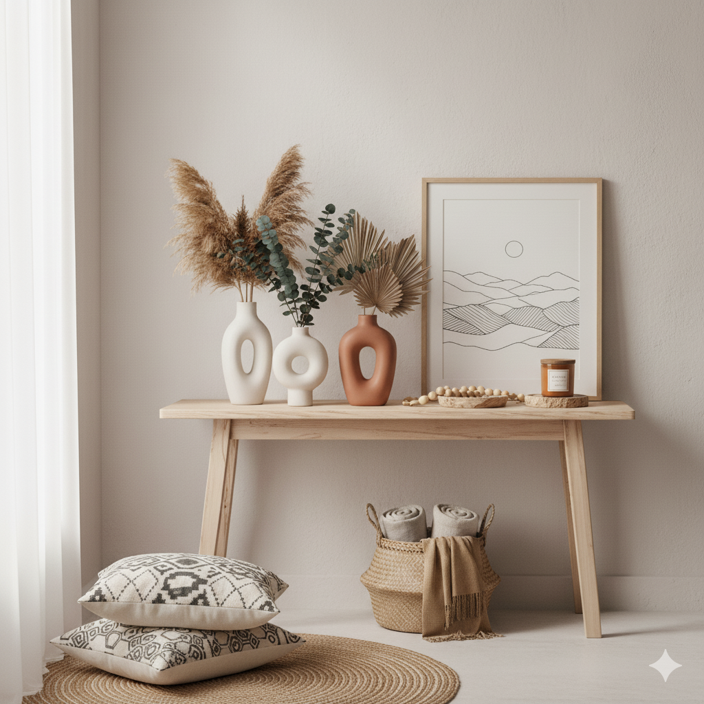 Elementos de decoración moderna y elegante para el hogar