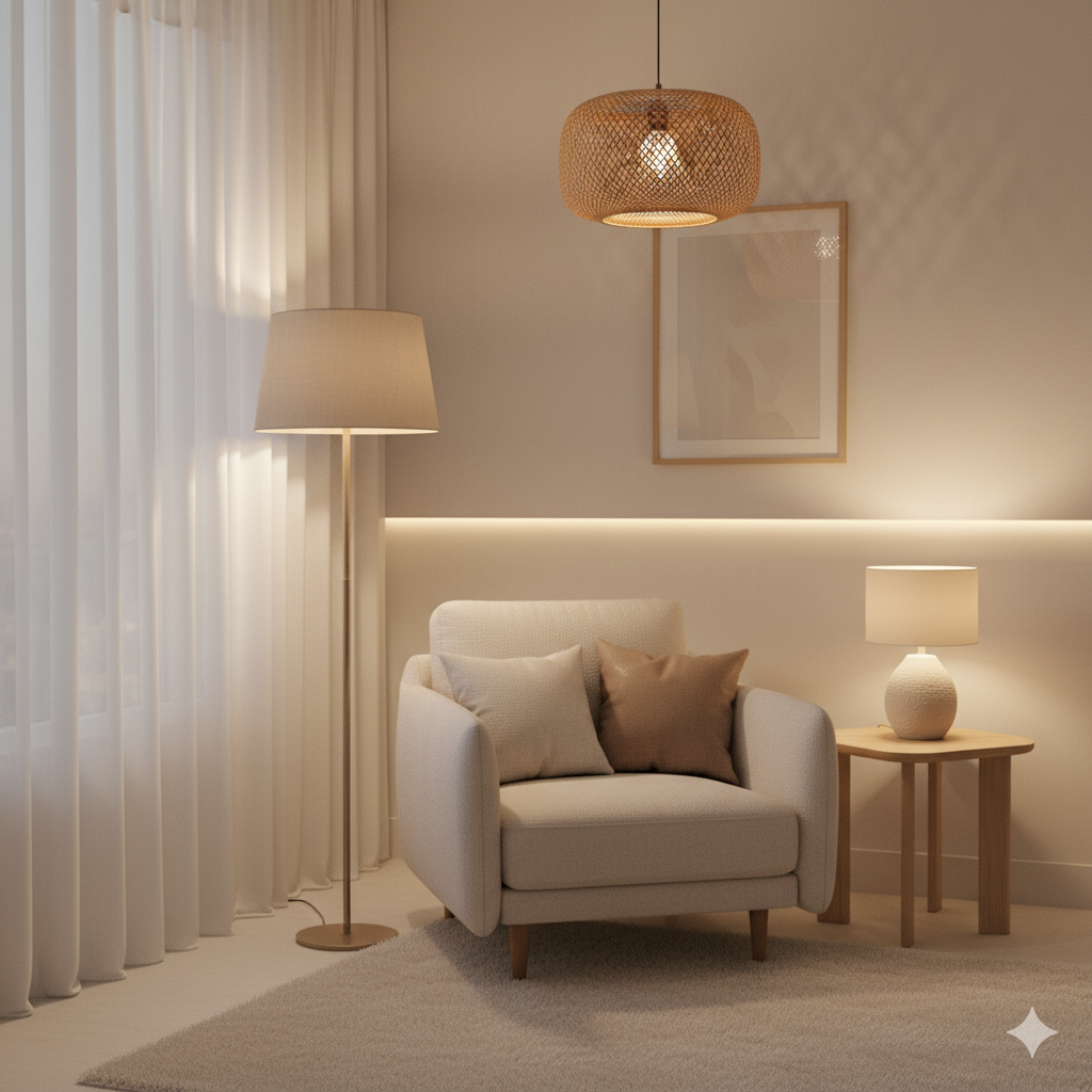 Lámparas de diseño moderno e iluminación elegante de techo