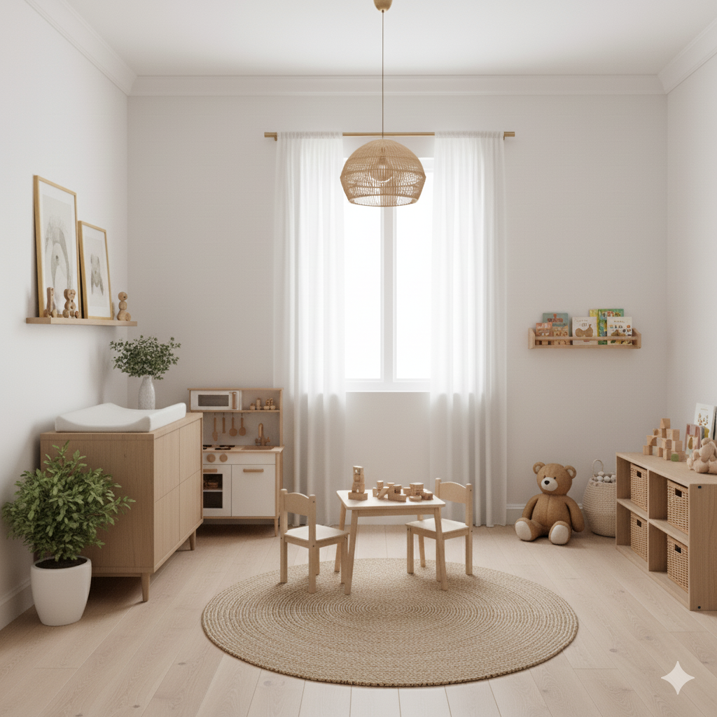 Accesorios y decoración infantil moderna y minimalista