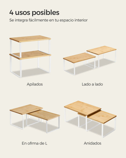 Set de 2 estantes para especias