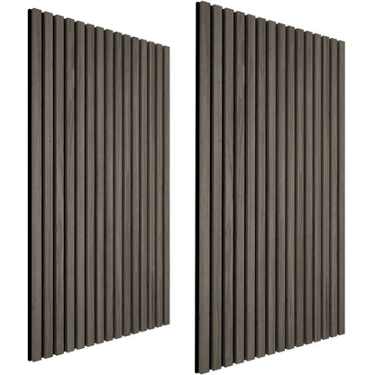 Paneles Acústicos Decorativos TECTAKE Sonic Wall (Chapa de Madera Real) - Set de Lamas con Absorción de Sonido y Fácil Instalación