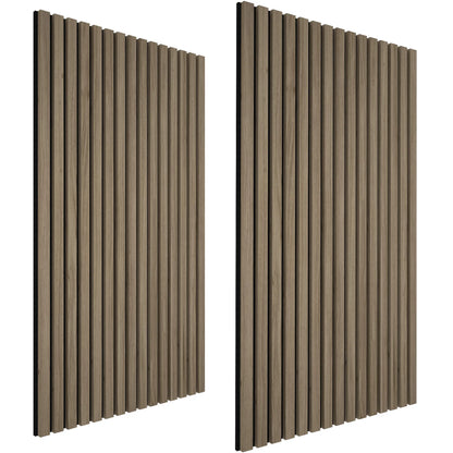 Paneles Acústicos Decorativos TECTAKE Sonic Wall (Chapa de Madera Real) - Set de Lamas con Absorción de Sonido y Fácil Instalación