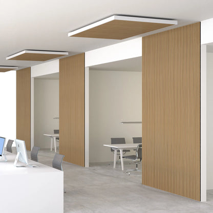 Paneles Acústicos Decorativos TECTAKE Sonic Wall (Chapa de Madera Real) - Set de Lamas con Absorción de Sonido y Fácil Instalación