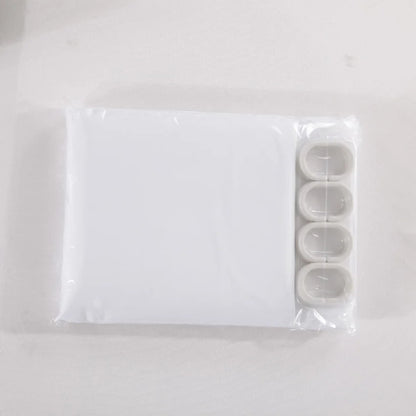 Cortina de Ducha Blanca (Color Sólido) - Poliéster Impermeable de Secado Rápido con 12 Ganchos