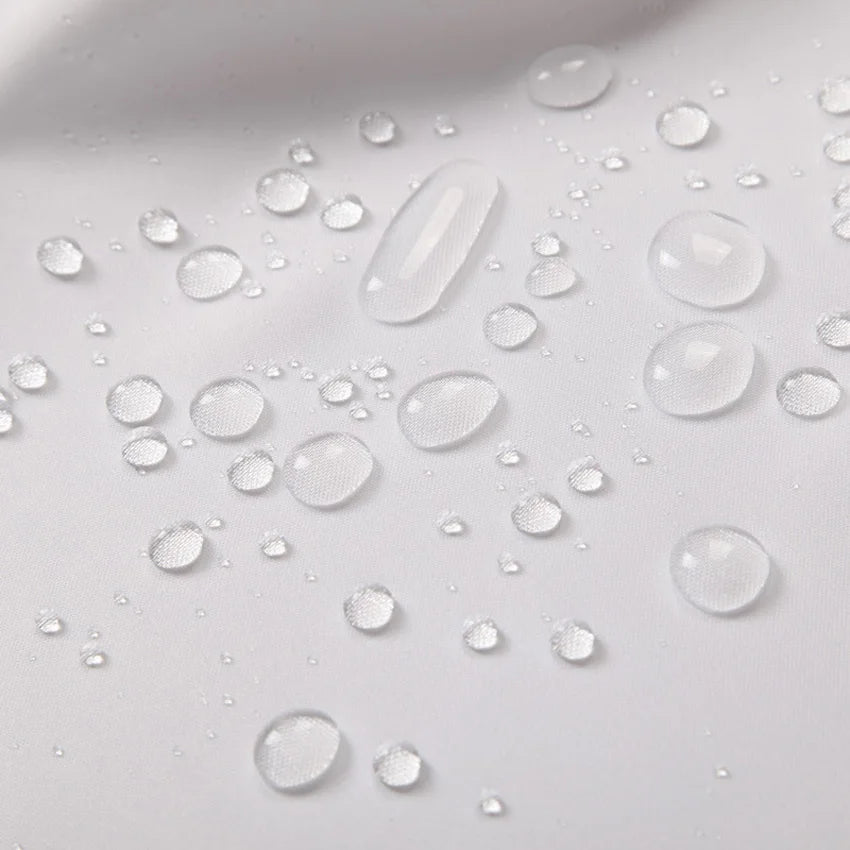 Cortina de Ducha Blanca (Color Sólido) - Poliéster Impermeable de Secado Rápido con 12 Ganchos