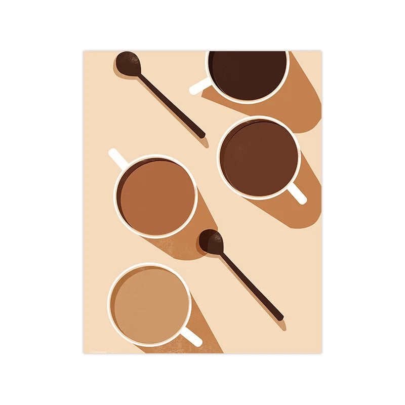Póster Guía de Café | Lámina de Decoración Moderna para Cocina - Casarae