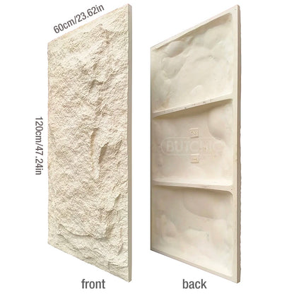 Set de 4 Paneles de Pared 3D de PVC (120x60 cm) - Diseño de Piedra de Alta Simulación