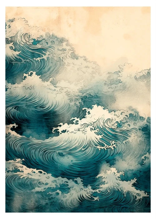 Póster de Arte Japonés de Exposición (Katsushika Hokusai) - Impresión de Paisajes Vintage en Lienzo