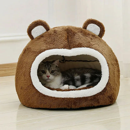 Cama Cueva para Gatos - Casa Tipi Suave y Cálida, Cojín Lounger para Gatitos y Perros Pequeños
