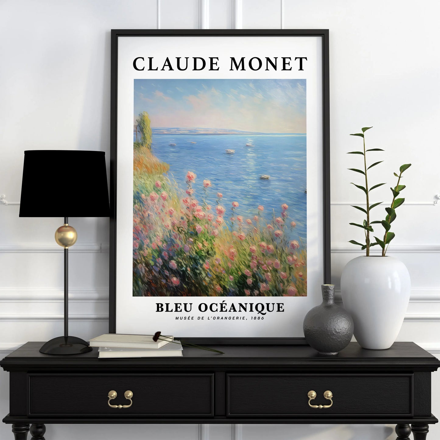 Póster Vintage de Arte Famoso (Claude Monet) - Impresión en Lienzo Giclée de Paisajes y Flores