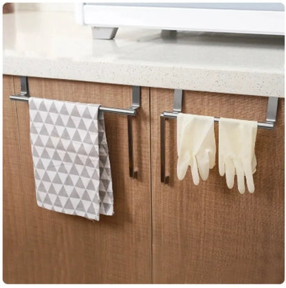 Toallero Colgante de Acero Inoxidable (Over Door) - Organizador para Cocina y Baño