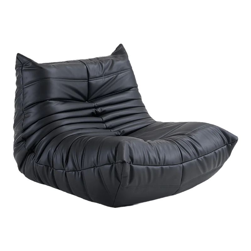 Sillón Individual Oruga (Terciopelo) - Sofá Plegable Tatami Lazy, Silla de Lectura/Mecedora para Dormitorio y Balcón