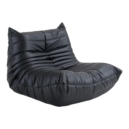 Sillón Individual Oruga (Terciopelo) - Sofá Plegable Tatami Lazy, Silla de Lectura/Mecedora para Dormitorio y Balcón