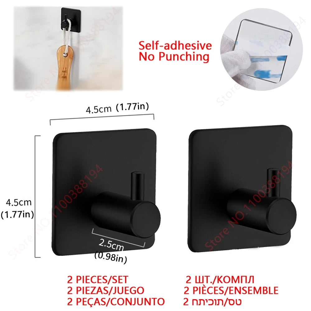 Organizador Adhesivo de Papel Higiénico y Toallas (Acero Inoxidable SUS304)