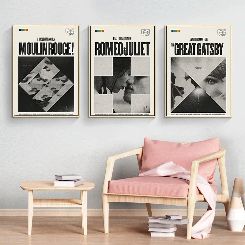 Póster Vintage de Películas y Series Clásicas (Lienzo Retro sin Marco)