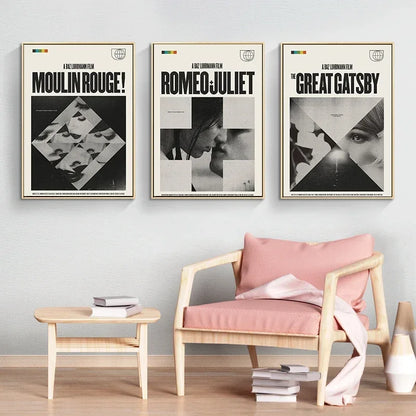 Póster Vintage de Películas y Series Clásicas (Lienzo Retro sin Marco)