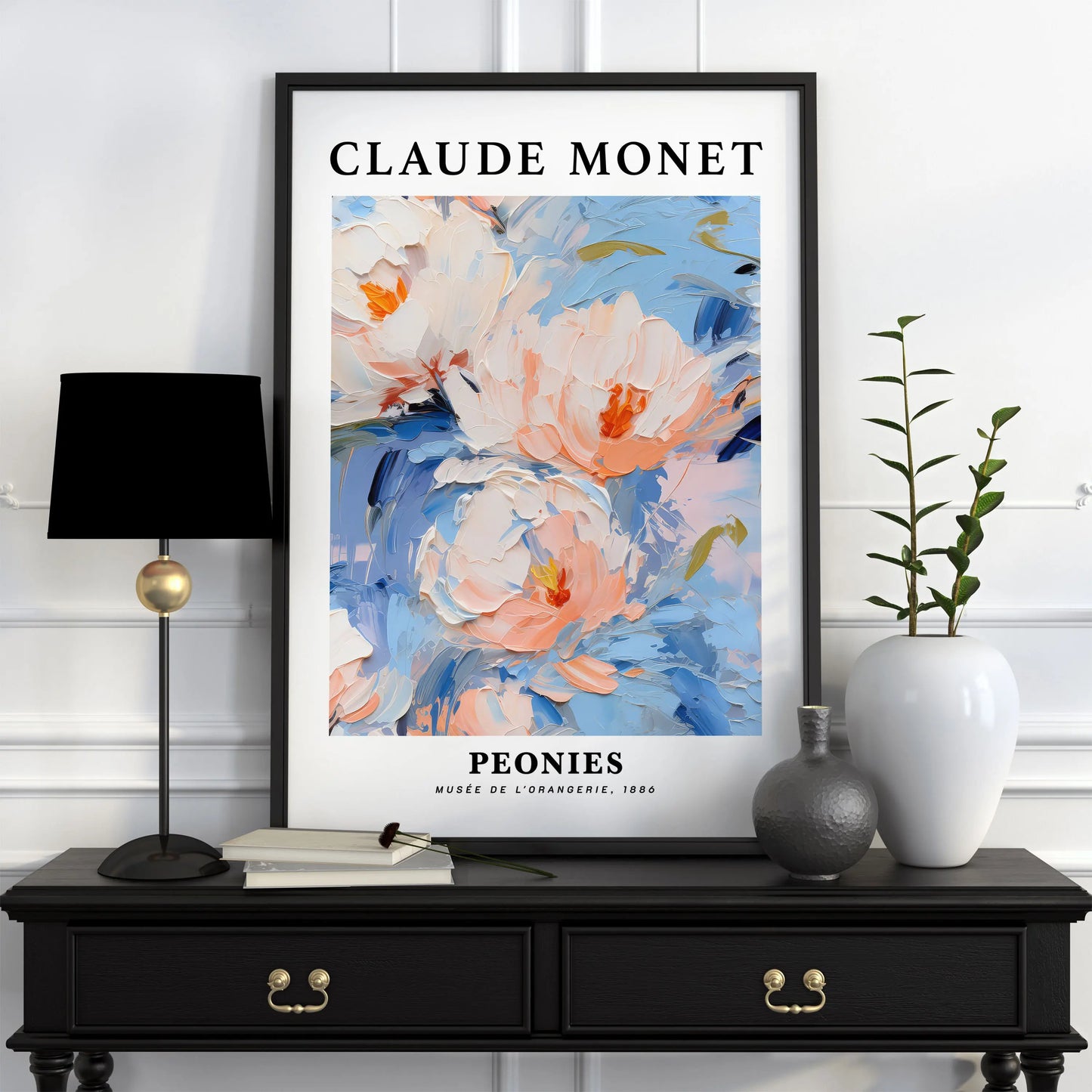 Póster Vintage de Arte Famoso (Claude Monet) - Impresión en Lienzo Giclée de Paisajes y Flores
