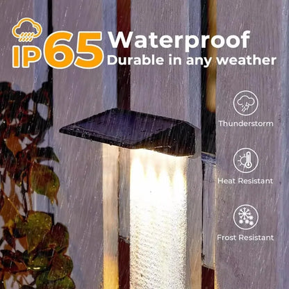 Aplique Solar de Pared Exterior Impermeable IP65 | Pack de 1 a 4 Luces Solares con Lente de Enfoque LED | Iluminación de Seguridad para Jardín, Valla y Patio