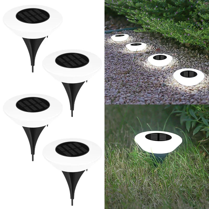 Luces Solares LED de Suelo Impermeables IP65 | Pack de 1 a 8 Focos Solares de Exterior para Jardín, Caminos y Césped | Iluminación Automática de Acero Inoxidable