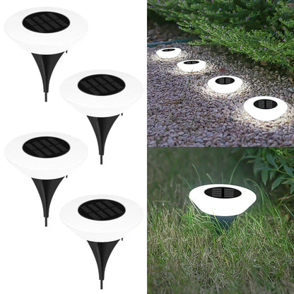 Luces Solares LED de Suelo Impermeables IP65 | Pack de 1 a 8 Focos Solares de Exterior para Jardín, Caminos y Césped | Iluminación Automática de Acero Inoxidable