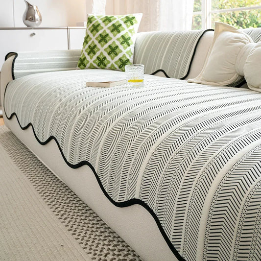 Funda de Sofá de Verano Irregular (Cool Feeling) - Manta Antideslizante de Látex Modular para Sofás de Esquina y Lujo Ligero