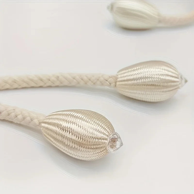 Set de 2 Abrazaderas de Cortina Ajustables con Hebilla Floral