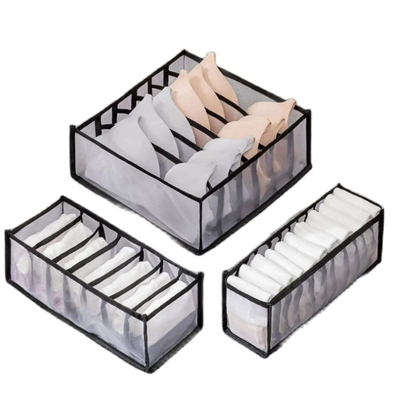 Organizador de Cajones Plegable con 7, 9 u 11 Compartimentos | Caja Separadora para Ropa Interior, Calcetines y Jeans