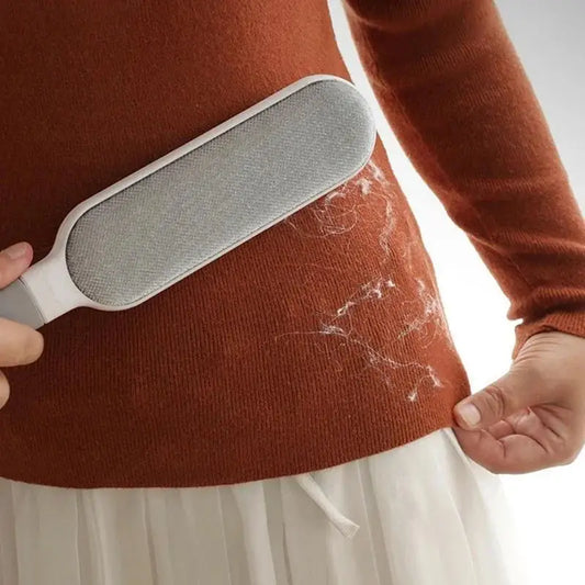 Removedor de Pelo de Mascotas Manual de Doble Cara | Cepillo de Felpa Electrostático para Ropa, Sofás y Alfombras (Perros y Gatos)