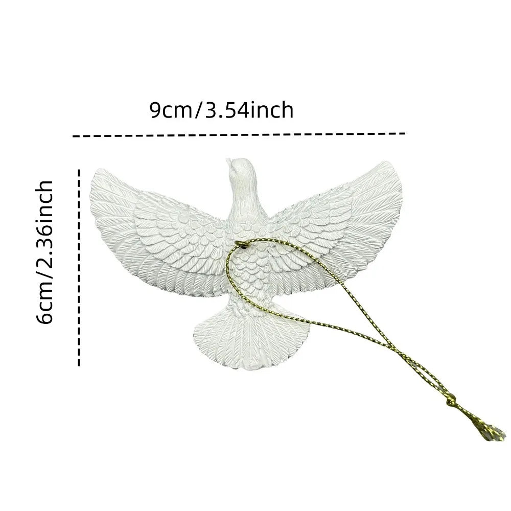 Adorno Navideño "Palomas de la Amistad" (Resina Duradera) - Ornamentos de Árbol, Símbolo de Paz y Regalo Ideal de Home Alone 2
