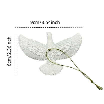 Adorno Navideño "Palomas de la Amistad" (Resina Duradera) - Ornamentos de Árbol, Símbolo de Paz y Regalo Ideal de Home Alone 2