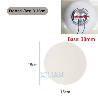 Aplique de Pared Bauhaus (Base Oculta) - Lámpara Sconce de Bola de Cristal Blanco para Estilo Francés Moderno