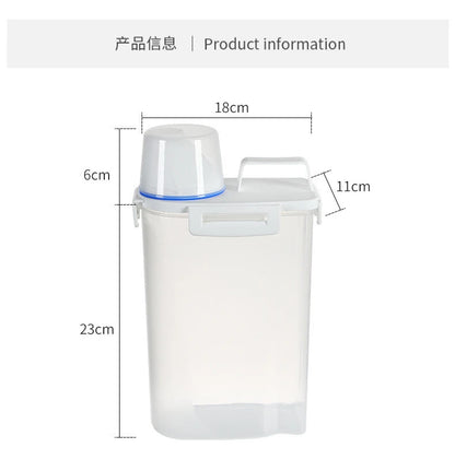 Tarro Hermético de Almacenamiento para Cocina (Grado Alimenticio) | Contenedor Sellado Reutilizable para Alimentos Secos