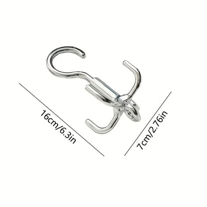 Colgador Giratorio de 4 Ganchos para Armario | Organizador de Cinturones, Corbatas y Bufandas con Rotación 360°