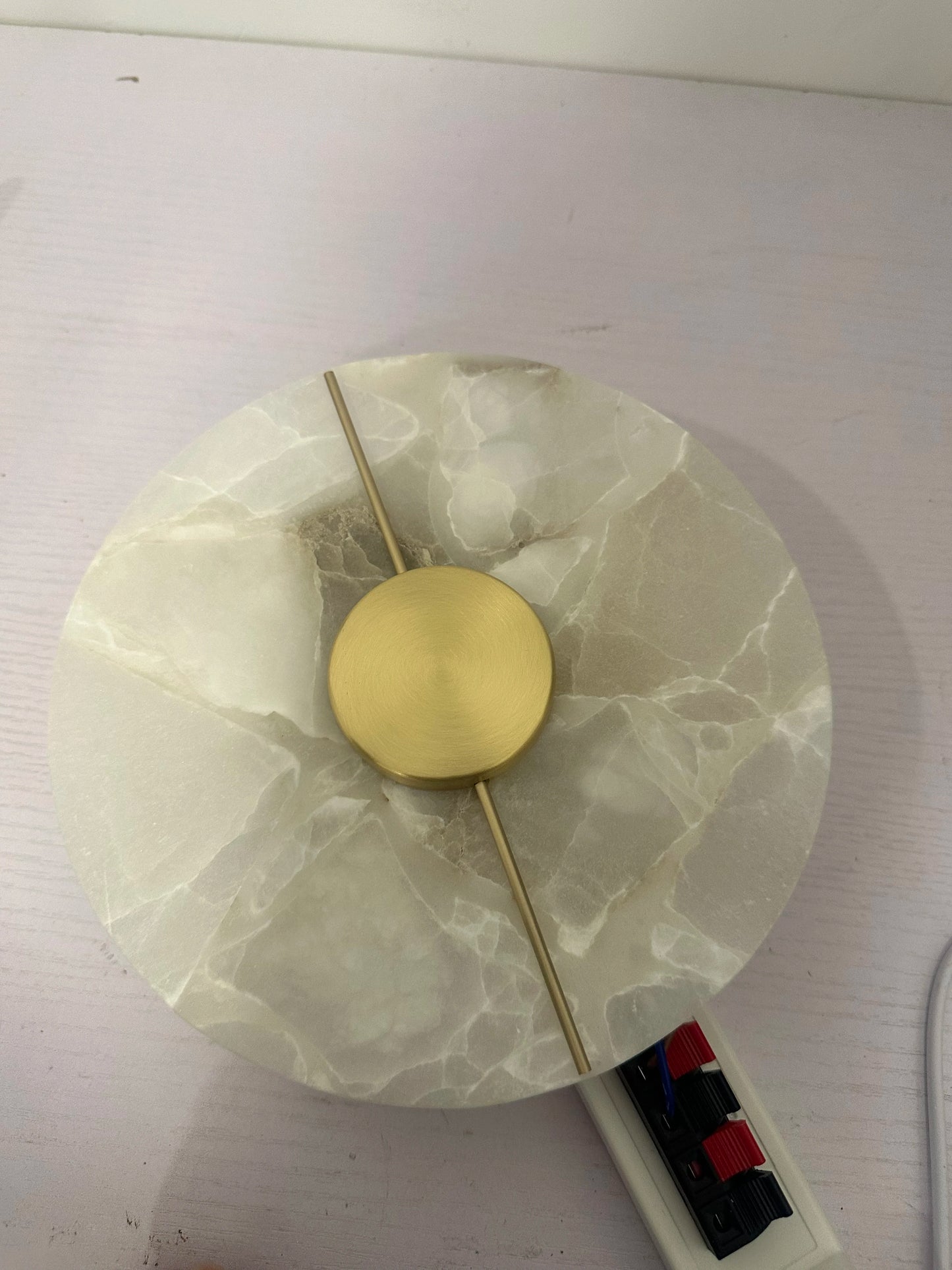 Lámpara de Pared de Mármol de Lujo LUMA | Aplique de Alabastro Natural de Diseño Creativo | Iluminación de Pared para Dormitorio, Salón y Pasillos