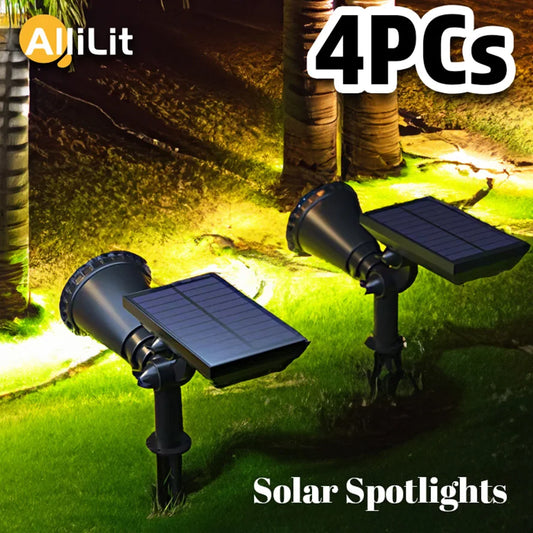 Foco Solar LED de Exterior (9 LEDs, IP65) - Iluminación de Jardín Ajustable con 3 Niveles de Brillo