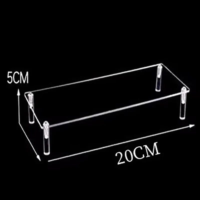 Expositor Transparente de Acrílico de 2 Escalones - Organizador Multiusos para Figuras, Postres y Perfumes