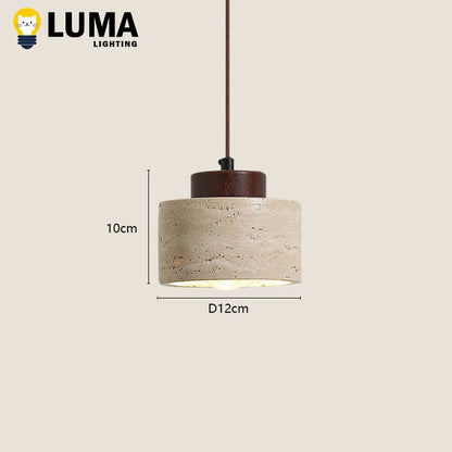 Lámpara colgante Wabi-Sabi de piedra