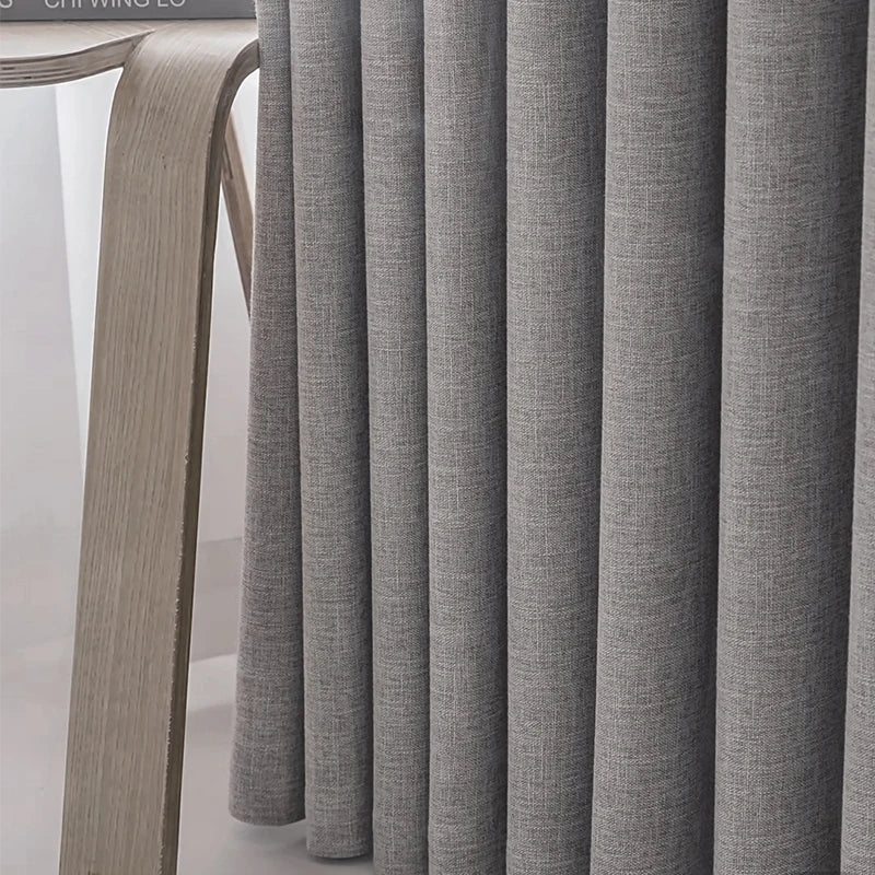 Cortinas Blackout de Lino Asazal (Alta Calidad) - Paneles Opacos, Aislamiento Lumínico Total y Lujo Moderno para Dormitorio y Sala