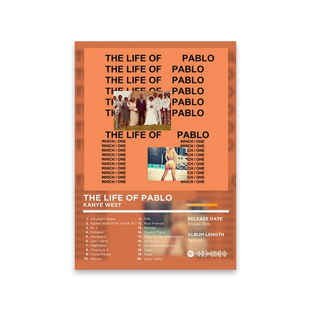 Lienzo musical retro para pared