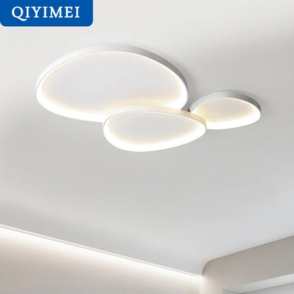 Lámpara de Techo LED Moderna para Salón y Dormitorio | Plafón Minimalista de Aluminio 110-220V | Iluminación Inteligente Regulable con Mando QIYIMEI