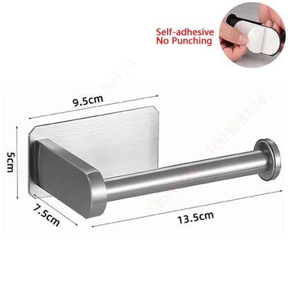 Organizador Adhesivo de Papel Higiénico y Toallas (Acero Inoxidable SUS304)