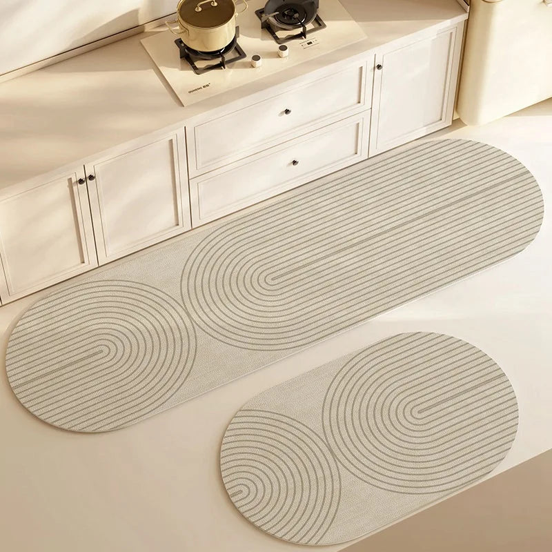 Alfombra de Cocina de Diatomita Ultra Absorbente | Tapete Antideslizante de Secado Rápido para Suelo | Rug Alargada para Entrada y Baño