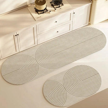 Alfombra de Cocina de Diatomita Ultra Absorbente | Tapete Antideslizante de Secado Rápido para Suelo | Rug Alargada para Entrada y Baño