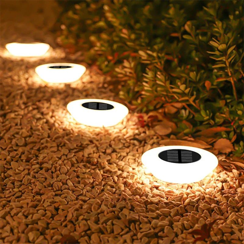 Luces Solares LED de Suelo Impermeables IP65 | Pack de 1 a 8 Focos Solares de Exterior para Jardín, Caminos y Césped | Iluminación Automática de Acero Inoxidable