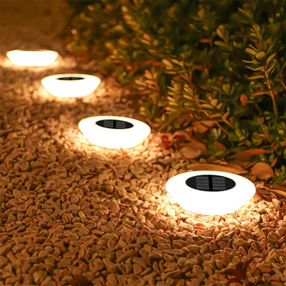 Luces Solares LED de Suelo Impermeables IP65 | Pack de 1 a 8 Focos Solares de Exterior para Jardín, Caminos y Césped | Iluminación Automática de Acero Inoxidable
